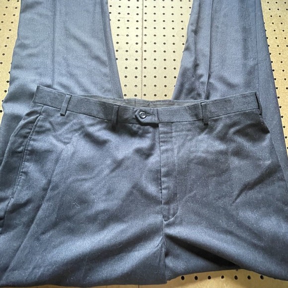 NWT Jos.A Bank Executive Wool Cashmere Pants Navy Blue 40x37 Unhemmed - Picture 3 of 10